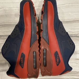 Nike Air Max 90, red on blue